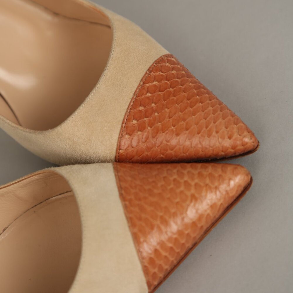 Rare MANOLO BLAHNIK Suede Heels - Picture 6 of 10